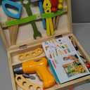 KIDWILL Kids Tool Set with Electric Drill & DIY Stickers, Toddler Tool Set for Kids Ages 3-5 Year Old Boys Girls, Pretend Play STEM Montessori Educational Construction Toys