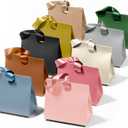 Vitalizart Paper Gift Bags With Ribbon Handles Set of 10 Assorted Colors Bulk Reusable For Gift Wrap Girls Kids Birthday Bridal Shower Party Favors Goodie Bags Candy Christmas 6.1"x2.95"x5.71" Mini