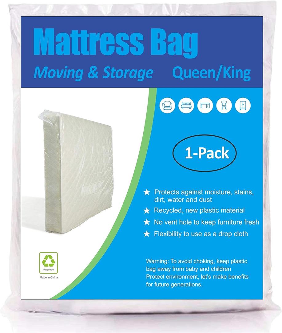 ComfortHome Mattress Bag for Moving and Storage, Queen and King Size, 1 Pack