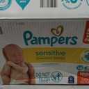 Pampers Sensitive Baby Wipes, Water Based, Clinically Proven, Hypoallergenic, and Unscented for Babies, 1008 Wipes Total (12 Flip-Top Packs) 