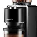 SHARDOR Conical Burr Coffee Grinder Electric, Adjustable Burr Mill Anti-static with 35 Precise Grind Setting for 2-12 Cup, Black