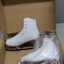 AhmyLion Figure Ice Skates for Beginners - White Comfortable Leather Ice Skates for Women, Men, Boys & Girls  (White, Womens Size-8/ Mens Size 6.5)
