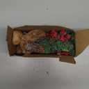 6 PCS Rustic Mini Christmas Tree Tabletop Set, Mixed Green Leaves, Red Berries and Pine Cones, 9 inch Artificial Trees with Burlap Bases, Ideal for Holiday Home Office Table Centerpiece