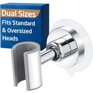 KES Universal Fit Shower Head Holder Adhesive for All Sizes Handheld Shower Head, Adjustable Shower Holder Head Wall Mount, Solid Metal Shower Wand Holder, Chrome C208DF-CH