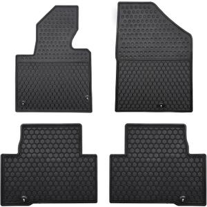 Car Floor Mats Custom Fit for Hyundai Santa Fe Sport 2013 2014 2015 2016 2017 2018 Odorless Washable Heavy Duty Rubber (All Weather) Floor Liners Front and Rear Row Set Black