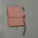 Defencase Compatible with iPhone 12 Pro Max Case Wallet with RFID Blocking Card Holder for Women Men, PU Leather Magnetic Snap Flip Zipper Strap Wallet Phone Case Fit for iPhone 12 Pro Max, Rose Pink