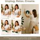 DIY Rope Canvas Kit for Beginners - Complete Macrame Ropes Supplies & Tools | DIY Macrame Art Wall Hanging Decor Starter Set, Craft Kits for Adults, Boho Wall Art Aesthetic Home Decoration (Green)