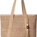Trifabricy Beach Bags for Women, Large Beach Bag, Woven Straw Tote Bags Waterproof, Weaving Swim Shopping Travel Bag