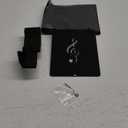 1 Set Adjustable Marching Band Lyre for Trumpet with Flip Folder, Wooden Holder Trumpet Lyre with 12 Double-Sided Sheet Music Pages for Clarinet Flute Trombone Saxophone