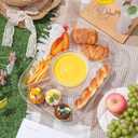 Shellwei 2 Pcs Jumbo Veggie Tray 15.6" x 11.2" x 3" Vegetable Dish Divided Serving Tray Travel Serving Platter Fruit Platter for Veggie, Taco, Fruit, Salad in Party/Buffet (No Lid)