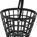 Black Golf Ball Basket,Golf Balls Container Case,Ball Bucket with Handle,Balls Holder,Holds 25 Balls (Balls not Included)