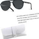 ANDWOOD Retro Polarized Aviator Sunglasses for Women Men Classic 70s Vintage Trendy Square Aviators