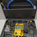 VIVOHOME Digital HVAC Manifold Gauge Set, Refrigeration AC Gauges with 2 Wired Temperature Clamp Probes and 3 Hoses, Pressure and Temp Test, for R134a R410a R32 R1234yf R454B Refrigerant Recharge Kit