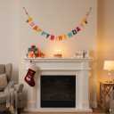 HOUSE OF PARTY Happy Birthday Banner | Rainbow Happy Birthday Sign | Felt Birthday Bannerfor Birthday Backdrop Bday Party Decoration