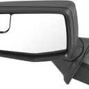 JDMSPEED Left Driver Side Mirror Compatible with 2019-2025 Chevy Silverado 1500 Black Power Glass Manual Folding Non-Heated without Turn Signal Replace#GM1320582(3Pins)