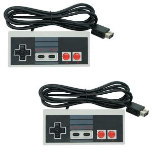NALENSY NES Classics Controller for Classic Mini Edition, Wired Classic Controller for Nintendo Entertainment System, 2 Pack Replacement Mini Controller with 9.8Ft Long Cable