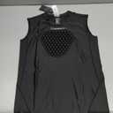 Runhit Youth Baseball Chest Protector Softball Lacrosse Football Padded Compression Shirt Heart Guard Sternum Protection (Large, Black)