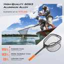 KastKing Brutus Fishing Net, Foldable Extendable Fish Landing Net, Lightweight & Portable Fishing Net with Soft EVA Foam Handle, Holds up to 44lbs/20KG, Fish-Friendly Mesh for a Safe Release