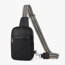 CLUCI Small Sling Bag for Women Vegan Leather Crossbody Chest Bags Trendy, Women's Fanny Pack Black