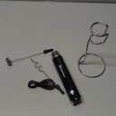 Maestri House Rechargeable Milk Frother with 3 Heads, LunaFro AS Handheld Electric Foam Maker Waterproof Detachable Stainless Steel Whisk Drink Mixer Foamer with Stand for Lattes, Cappuccino, Egg (Black)