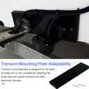 Boat Transducer Mounting Plate Transom Saver Mount Board Stern Saver Mounting Block Marine Transducer Mounting Bracket for Fish Finder & Sonar 12" X 3.5" X 0.75" - Black