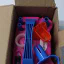 Growsun Electric Balloon Pump Air Inflator Portable Automatic Dual Nozzle Balloon Blower 110V 600W for Birthday Baby Shower Balloons Party Decorations (Rose Red)