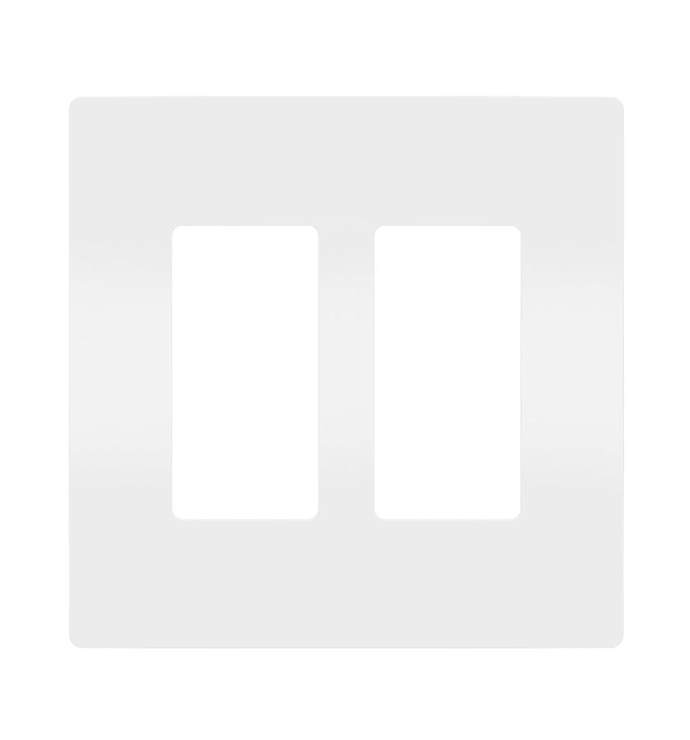 Legrand radiant Screwless Wall Plates for Decorator Rocker Outlets, 2-Gang, White, RWP262WCC6