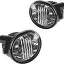 Driving Fog Lights Lamps Replacement for 2003-2008 Toyota Matrix, 2003-2008 Pontiac Vibe, 2004-2010 Scion TC with 9006 12V 51W Halogen Bulbs& Wire harness kit (Clear Lens)