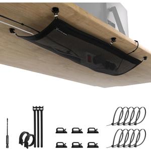 Cable Management net - Under Desk Cable Management Tray - Cable net - Wire Management Under Desk - Cord Organizer Cable Management net - Under Desk Cable Management Tray - Cable net - Wire Management Under Desk - Cord Organizer
