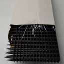 Bird Spikes, 13.2FT Outdoor Bird Deterrent Spikes Device for Birds Pigeon Woodpecker Squirrel Raccoon Cat, Plastic Bird Deterrent for Outside, Patio, Roof, Sill, Fascia (Black, 12Pcs)