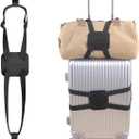 Luggage Straps Bag Bungees for Add a Bag Easy to Travel Suitcase Elastic Strap Belt (Black Luggage strap-1PCS)