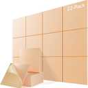 22 Pack Self-Adhesive Acoustic Panels, 12" X 12" X 0.4" High-Density Sound Proof Foam Panels for Walls, Soundproof Wall Panels for Home & Office (Apricot Pink) Basic