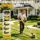 Weed Wacker Cordless Compatible with DEWALT 20V MAX Battery (No Battery)