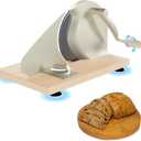 Manual Bread Slicer For Homemade Bread,Adjustable Thickness Bread Slicer For Sourdough Rounds,Sourdough Slicer With Hand Crank,Classic Manual Bread Slicer, Sharp Blade For Sourdough Bread(White)