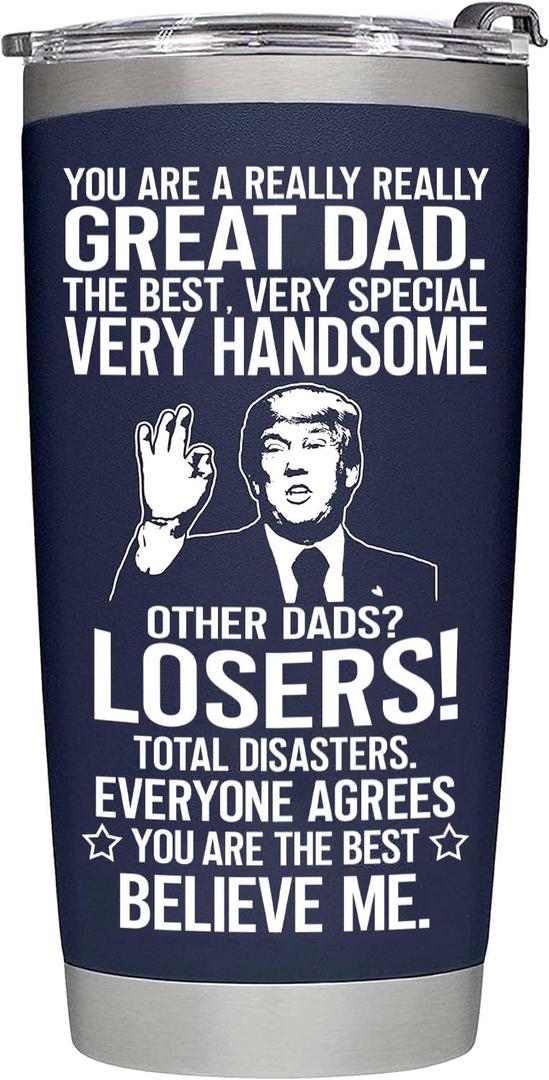 Gifts for Dad from Daughter, Son, Kids on Fathers Day, Christmas, Birthday - Funny Fathers Day Tumbler - Present for Father - Dad Tumbler 20oz Stainless Steel