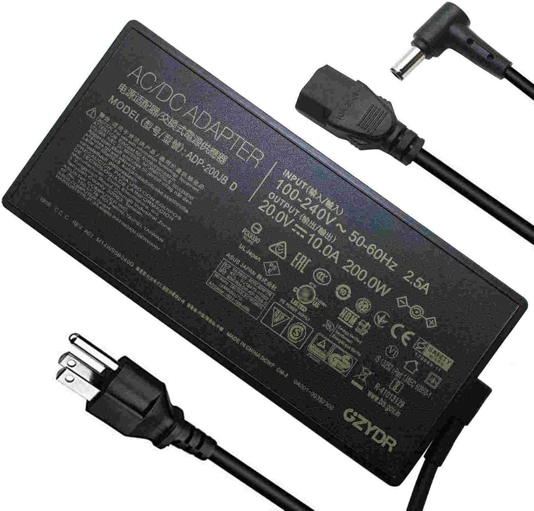 20V 10A ADP-200JB D Charger for Asus ROG Zephyrus G15 GA503RM Asus TUF Dash F15 FX516PR TUF Gaming A15 2021 F15 2021 F17 2021 200W Laptop Charger