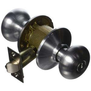 Schlage F80-PLY Plymouth Storeroom Door Knob Set, Satin Chrome