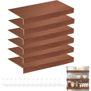 6 Pcs Wire Shelf Covers, 32"*16" Rack Covers for Wire Shelving,Upgraded Glossy,0.31-inch Thick (Not Wood) Moisture Durable Shelfs Liner Pantry Kitchen,Closet & Utility
