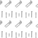 FDXGYH 10set White Board Mounting Hardware L-Shaped Whiteboard Hanging Brackets White Board Installation Hardware Kit with Screws and Expansion Tube