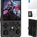R36MAX Retro Handheld Gaming Console, Built-in 22,000+ Classic Games, Open Source Linux System, Portable Game Emulator Console, 4.0-Inch 4K HD IPS Screen Video Player, 4000mAh Battery (Black 128GB)