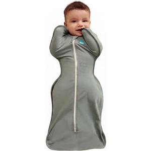Love to Dream Swaddle UP, Baby Sleep Sack, Self-Soothing Swaddles for Newborns, Improves Sleep, Snug Fit Helps Calm Startle Reflex, New Born Essentials for Baby, 1.0 TOG, 8-13 lbs, Deep Olive, S