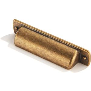 khtumeware 10 Pack 4"(102mm) Vintage Drawer Pulls Antique Brass Cabinet Bin Cup Pulls Kitchen Hardware Cabinet Handles Drawer Handles Knobs.
