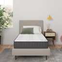 Ottomanson 9" Hybrid Twin Mattress - Rock Hard Feel - Made in USA - Individually Pocketed Coils & CertiPUR-US Foam - Fiberglass-Free - Bed in a Box