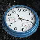 16 Inch Blue Outdoor Waterproof Wall Clock with Temperature & Humidity