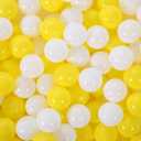 TRENDBOX Ball Pit Balls 100 - Macaron Colors Balls for Ball Pit, Play Tent Baby Playhouse Pool Birthday Party Decoration (G-Yellow&White)