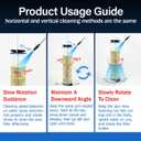 Dual Vertical/Horizontal Pool Filter Cleaner Stand Tool - Boosts Cleaning Speed, Universal Fit for 3", 4", 6" Filter Cartridges