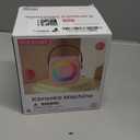 Mini Karaoke Machine, Portable Bluetooth Karaoke Speaker with 2 Wireless Microphones and Party Lights for Kids and Adults, Birthday Gifts for Girls Boys Family Home Party (Black 2 Mics)