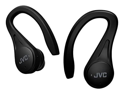 Victor HA-EC25T HA-EC25T-B Fully Wireless Earphones, Ear-hook Type, Main Unit Weight: 0.2 oz (6.9 g) (one ear), Up to 30 Hours Playback, Waterproof, Bluetooth Ver5.1 Compatible, Sports, Black