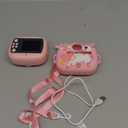 Kids Camera Instant Print, 1080P Kids Instant Cameras with Photo Printing and Fun Learning, Christmas Stuffers Birthday Gifts for Girls Age 3-12, Portable Toy for 3 4 5 6 7 8 9 10 Girls Boys, Pink