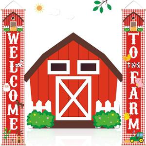 Farm Animal Porch Banner, Barnyard Party Decorations, Themed Door Banner, 1271 Inches, for Baby Shower Birthday Wedding Party